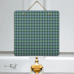 Scottish Melville Clan Tartan Door Sign - Classic Scottish Plaid Tartan Plaid