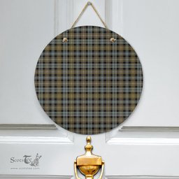 Scottish Campbell Argyll Weathered Clan Tartan Door Sign - Classic Scottish Plaid Tartan Plaid