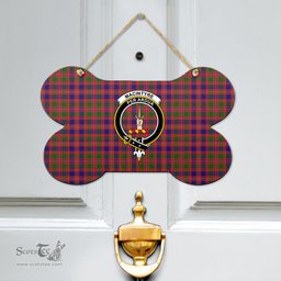 Scottish MacIntyre Modern Clan Tartan Door Sign - Crest Classic Scottish Plaid Tartan Plaid