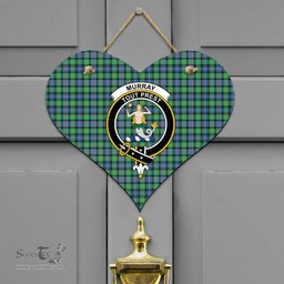 Scottish Murray of Atholl Ancient Clan Tartan Door Sign - Crest Classic Scottish Plaid Tartan Plaid