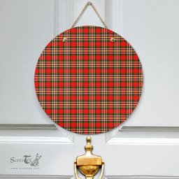 Scottish MacGill Modern Clan Tartan Door Sign - Classic Scottish Plaid Tartan Plaid
