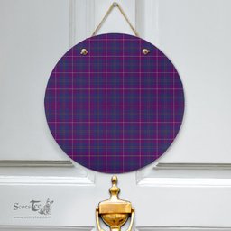 Scottish Pride of Glencoe Clan Tartan Door Sign - Classic Scottish Plaid Tartan Plaid