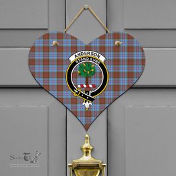 Scottish Anderson Modern Clan Tartan Door Sign - Crest Classic Scottish Plaid Tartan Plaid