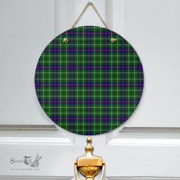 Scottish Duncan Modern Clan Tartan Door Sign - Classic Scottish Plaid Tartan Plaid