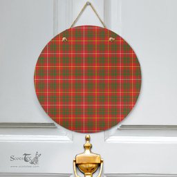 Scottish Bruce Modern Clan Tartan Door Sign - Classic Scottish Plaid Tartan Plaid