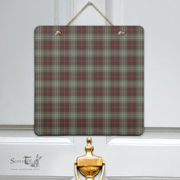 Scottish SCOTT BROWN ANCIENT Clan Tartan Door Sign - Classic Scottish Plaid Tartan Plaid