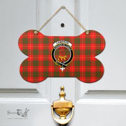Scottish Cameron Modern Clan Tartan Door Sign - Crest Classic Scottish Plaid Tartan Plaid