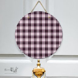 Scottish MacPherson Hunting Modern Clan Tartan Door Sign - Classic Scottish Plaid Tartan Plaid