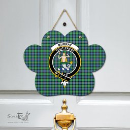 Scottish Murray of Atholl Ancient Clan Tartan Door Sign - Crest Classic Scottish Plaid Tartan Plaid