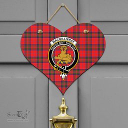 Scottish MacGillivray Modern Clan Tartan Door Sign - Crest Classic Scottish Plaid Tartan Plaid