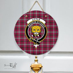 Scottish Little Clan Tartan Door Sign - Crest Classic Scottish Plaid Tartan Plaid