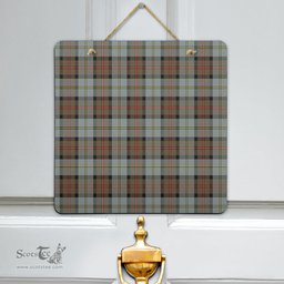 Scottish MacLeod of Harris Weathered Clan Tartan Door Sign - Classic Scottish Plaid Tartan Plaid