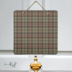 Scottish SCOTT GREEN WEATHERED Clan Tartan Door Sign - Classic Scottish Plaid Tartan Plaid