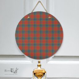 Scottish MacLean of Duart Ancient Clan Tartan Door Sign - Classic Scottish Plaid Tartan Plaid