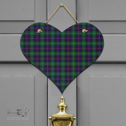 Scottish Campbell of Cawdor Modern Clan Tartan Door Sign - Classic Scottish Plaid Tartan Plaid