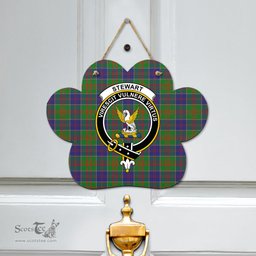 Scottish Stewart of Appin Hunting Modern Clan Tartan Door Sign - Crest Classic Scottish Plaid Tartan Plaid