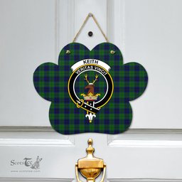 Scottish Keith Modern Clan Tartan Door Sign - Crest Classic Scottish Plaid Tartan Plaid