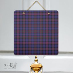 Scottish Pride of Scotland Clan Tartan Door Sign - Classic Scottish Plaid Tartan Plaid