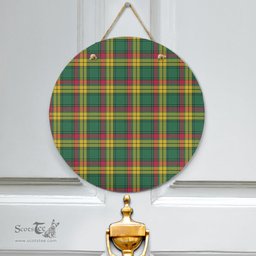 Scottish MacMillan Old Ancient Clan Tartan Door Sign - Classic Scottish Plaid Tartan Plaid