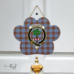 Scottish Anderson Modern Clan Tartan Door Sign - Crest Classic Scottish Plaid Tartan Plaid