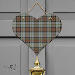 Scottish MacLeod of Harris Weathered Clan Tartan Door Sign - Classic Scottish Plaid Tartan Plaid