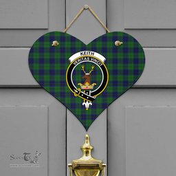 Scottish Keith Modern Clan Tartan Door Sign - Crest Classic Scottish Plaid Tartan Plaid