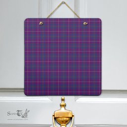 Scottish Pride of Glencoe Clan Tartan Door Sign - Classic Scottish Plaid Tartan Plaid