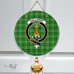 Scottish Galloway District Clan Tartan Door Sign - Crest Classic Scottish Plaid Tartan Plaid