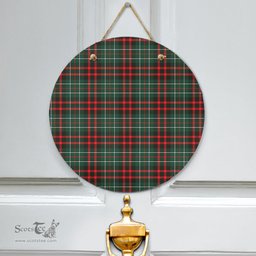 Scottish MacDiarmid Modern Clan Tartan Door Sign - Classic Scottish Plaid Tartan Plaid