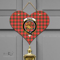 Scottish MacFie Clan Tartan Door Sign - Crest Classic Scottish Plaid Tartan Plaid