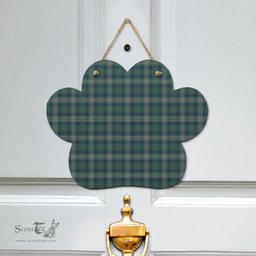 Scottish Kennedy Modern Clan Tartan Door Sign - Classic Scottish Plaid Tartan Plaid