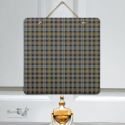 Scottish Campbell Argyll Weathered Clan Tartan Door Sign - Classic Scottish Plaid Tartan Plaid