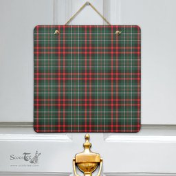 Scottish MacDiarmid Modern Clan Tartan Door Sign - Classic Scottish Plaid Tartan Plaid