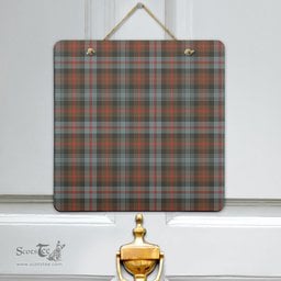 Scottish Murray of Atholl Weathered Clan Tartan Door Sign - Classic Scottish Plaid Tartan Plaid