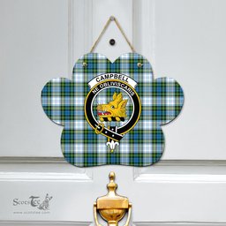 Scottish Campbell Dress Clan Tartan Door Sign - Crest Classic Scottish Plaid Tartan Plaid