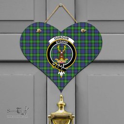 Scottish Gordon Modern Clan Tartan Door Sign - Crest Classic Scottish Plaid Tartan Plaid