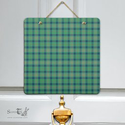 Scottish Kennedy Ancient Clan Tartan Door Sign - Classic Scottish Plaid Tartan Plaid