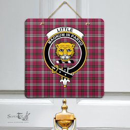 Scottish Little Clan Tartan Door Sign - Crest Classic Scottish Plaid Tartan Plaid