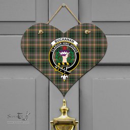 Scottish Buchanan Hunting Clan Tartan Door Sign - Crest Classic Scottish Plaid Tartan Plaid