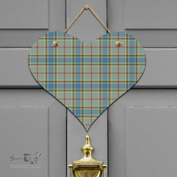 Scottish Balfour Blue Clan Tartan Door Sign - Classic Scottish Plaid Tartan Plaid
