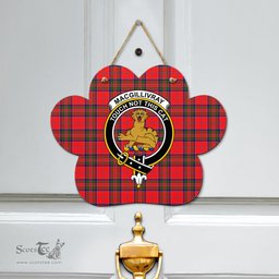 Scottish MacGillivray Modern Clan Tartan Door Sign - Crest Classic Scottish Plaid Tartan Plaid