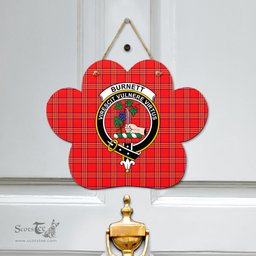 Scottish Burnett Modern Clan Tartan Door Sign - Crest Classic Scottish Plaid Tartan Plaid