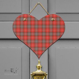 Scottish Fraser Weathered Clan Tartan Door Sign - Classic Scottish Plaid Tartan Plaid