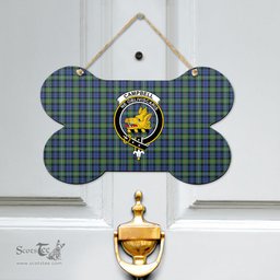 Scottish Campbell Argyll Ancient Clan Tartan Door Sign - Crest Classic Scottish Plaid Tartan Plaid