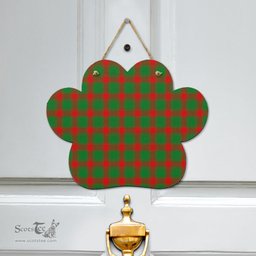 Scottish Middleton Modern Clan Tartan Door Sign - Classic Scottish Plaid Tartan Plaid