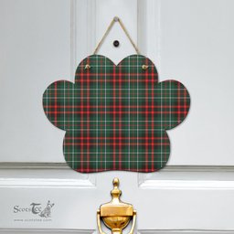 Scottish MacDiarmid Modern Clan Tartan Door Sign - Classic Scottish Plaid Tartan Plaid
