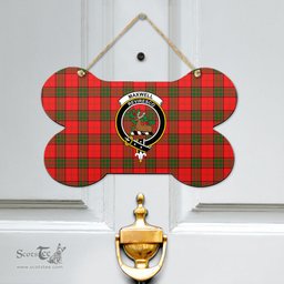 Scottish Maxwell Modern Clan Tartan Door Sign - Crest Classic Scottish Plaid Tartan Plaid