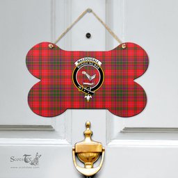 Scottish MacDougall Modern Clan Tartan Door Sign - Crest Classic Scottish Plaid Tartan Plaid
