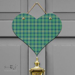 Scottish Kennedy Ancient Clan Tartan Door Sign - Classic Scottish Plaid Tartan Plaid