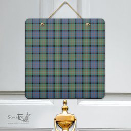 Scottish MacDonnell of Glengarry Ancient Clan Tartan Door Sign - Classic Scottish Plaid Tartan Plaid